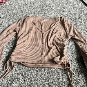 Hollister side tie button up long sleeve